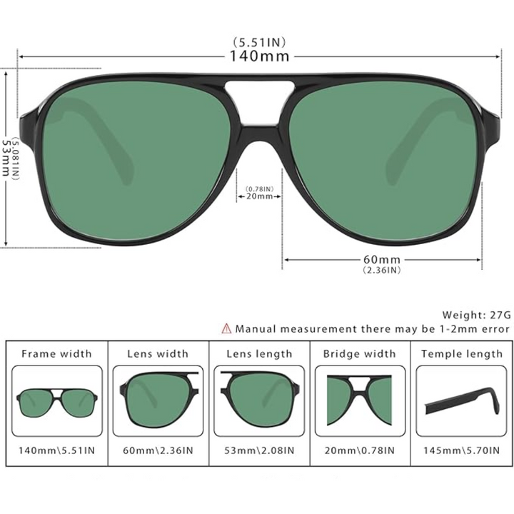 Retro Aviator Sunglasses - Indy, Summer 2025 Edition