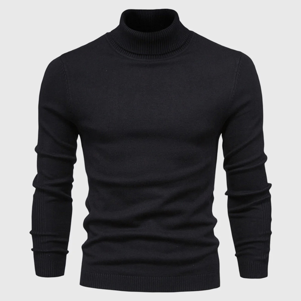 Men’s Wash-Able Turtleneck Sweater – Practical Style with Everyday Wear
