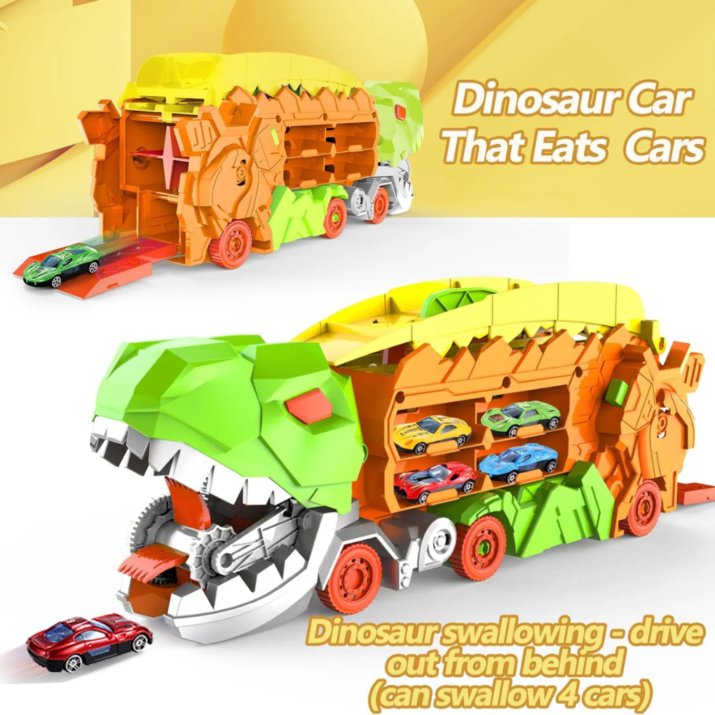 Dino City Transporter – Race Track & Transformable Truck