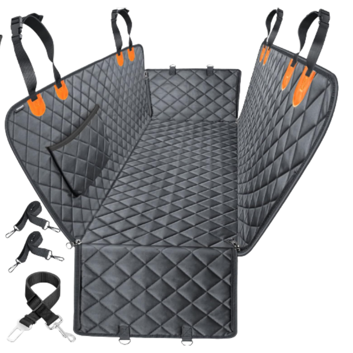 PawRide Dog Car Seat Cover | 6-in-1 Design | Waterproof and Non-Slip | For Cars, SUVs and Vans