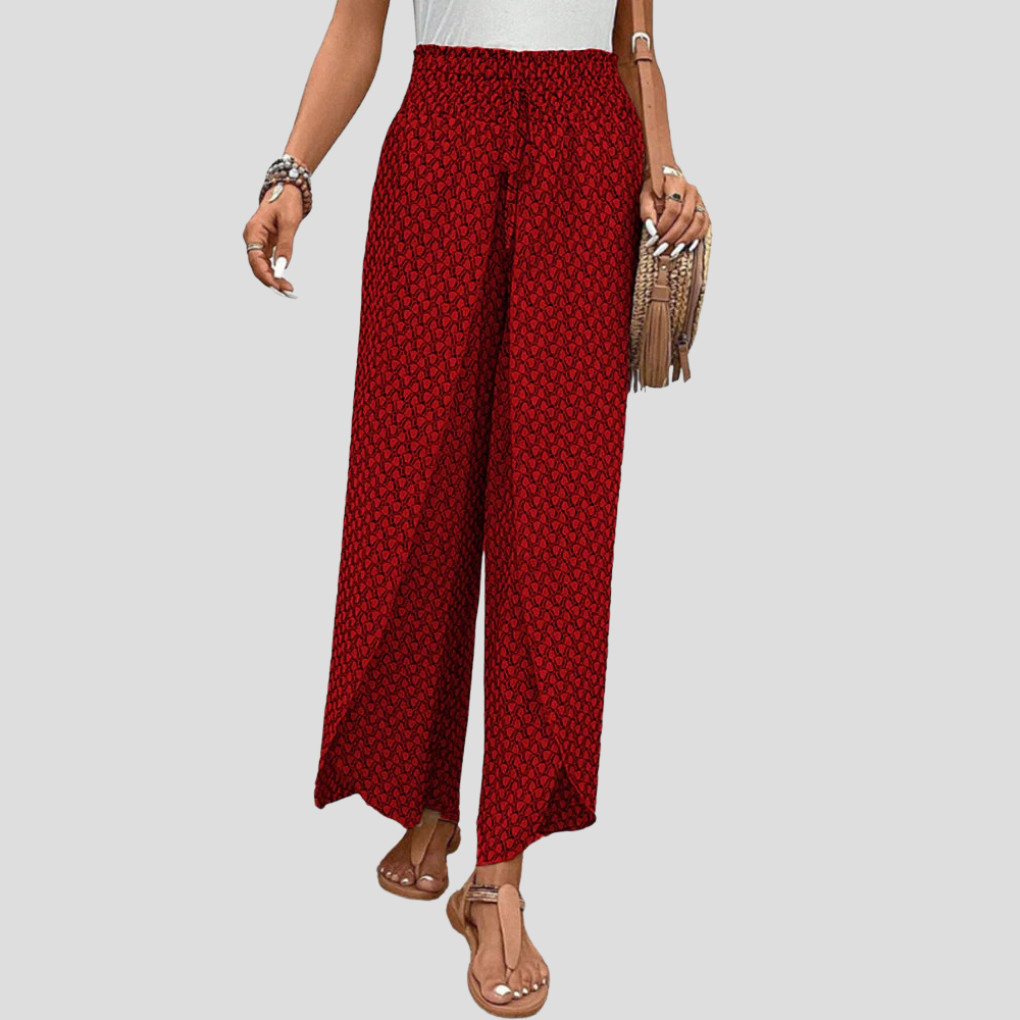 Modern Geometric Print Trousers