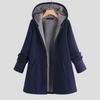 Women’s “Solid Fleece Hooded Coat”
