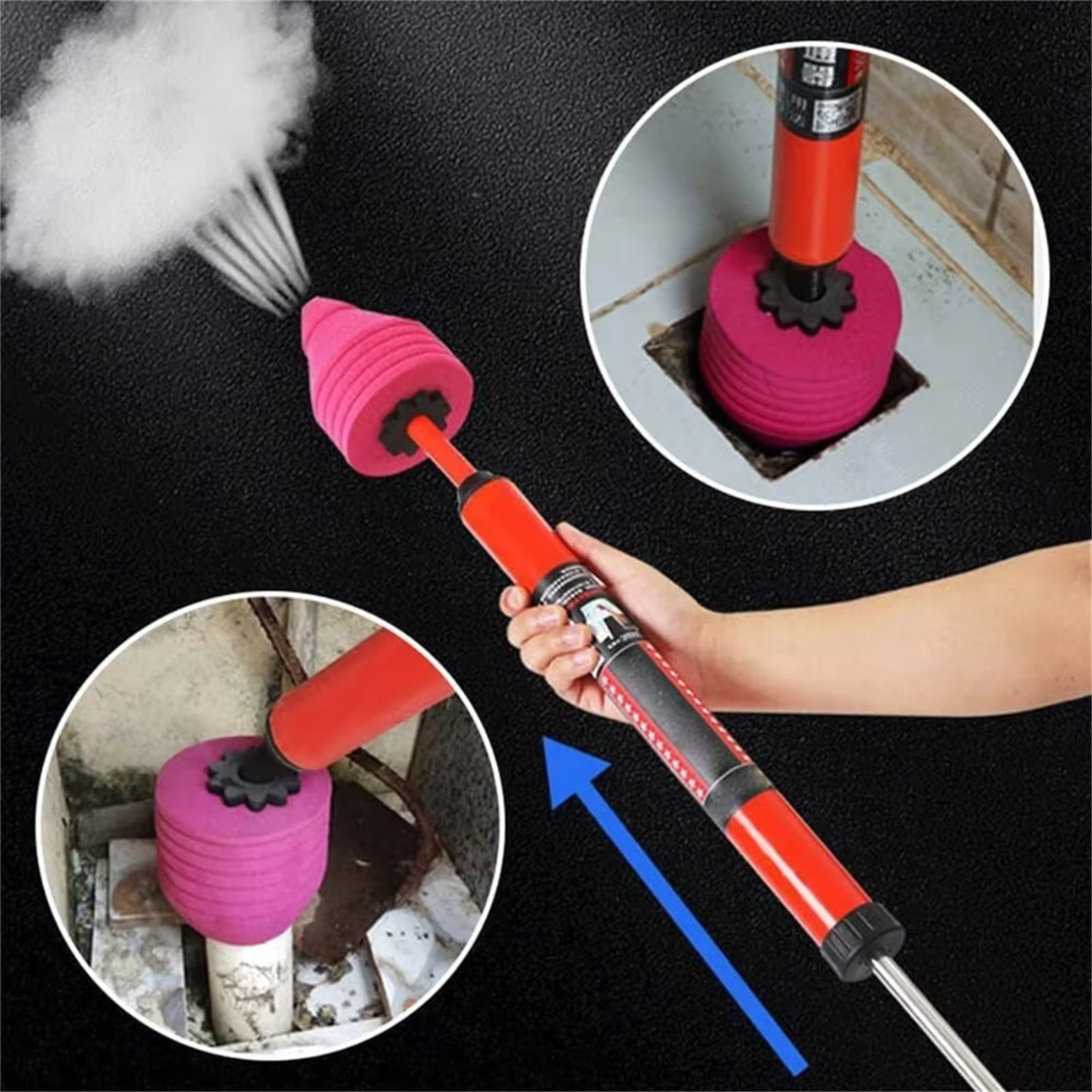AirBlast Pro Hochdruck-Rohrreiniger | Starker Pneumatik-Rohrreiniger für Toiletten, Waschbecken und Abflüsse
