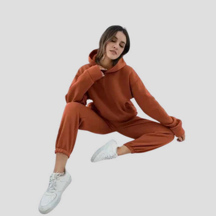 Women’s Hoodie & Jogger Set – Relaxed Winter Lounge Wear