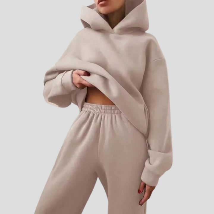 Women’s Hoodie & Jogger Set – Relaxed Winter Lounge Wear