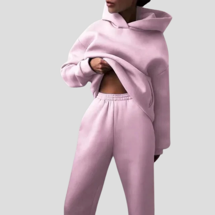 Women’s Hoodie & Jogger Set – Relaxed Winter Lounge Wear
