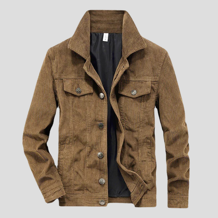 Men’s Corduroy Jacket – Thin Cut with Streamlined Style
