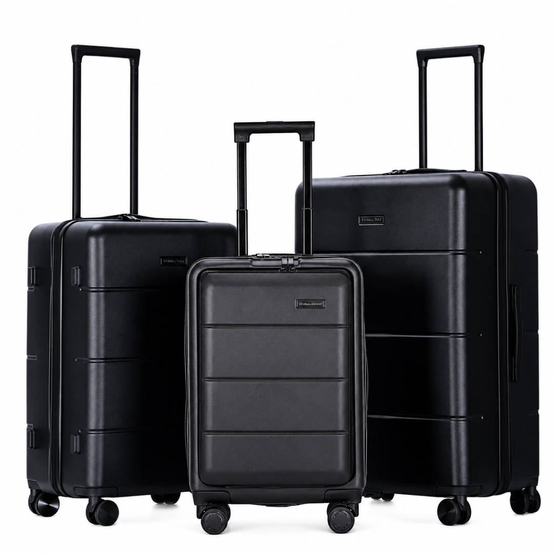 3-Piece Hard-Shell Suitcase Set – Atlas Explorer