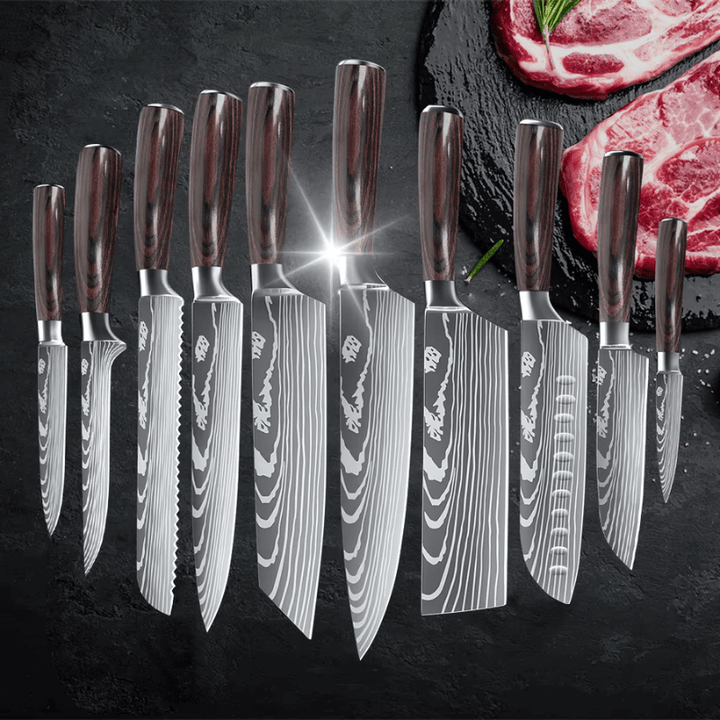 Professional-Quality Chef's Knife Set with Elegant Design