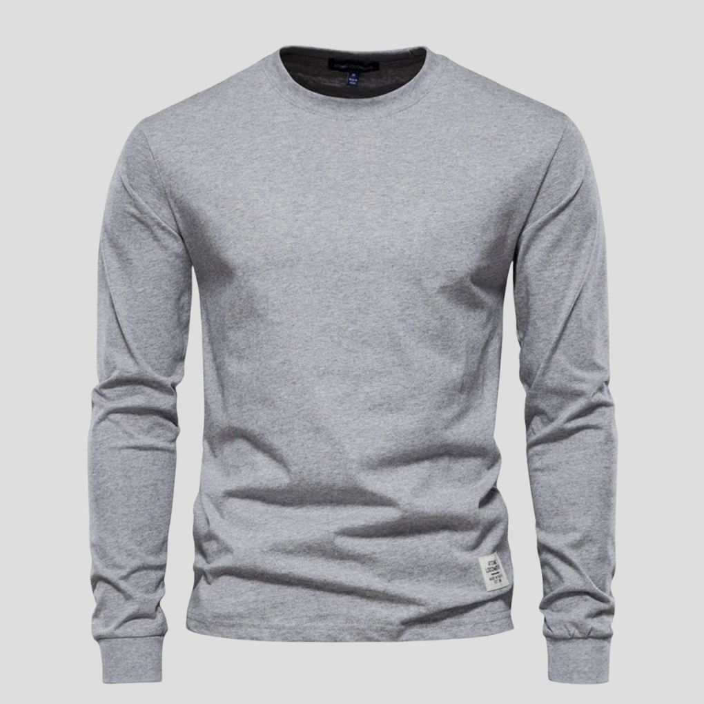 Men’s Long-Sleeved Round-Neck Shirt