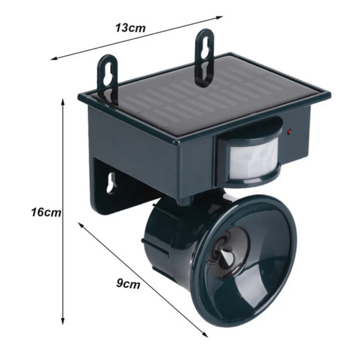 Bird Repeller | Solar-Powered Motion Detector | Animal-Friendly Hawk Calls