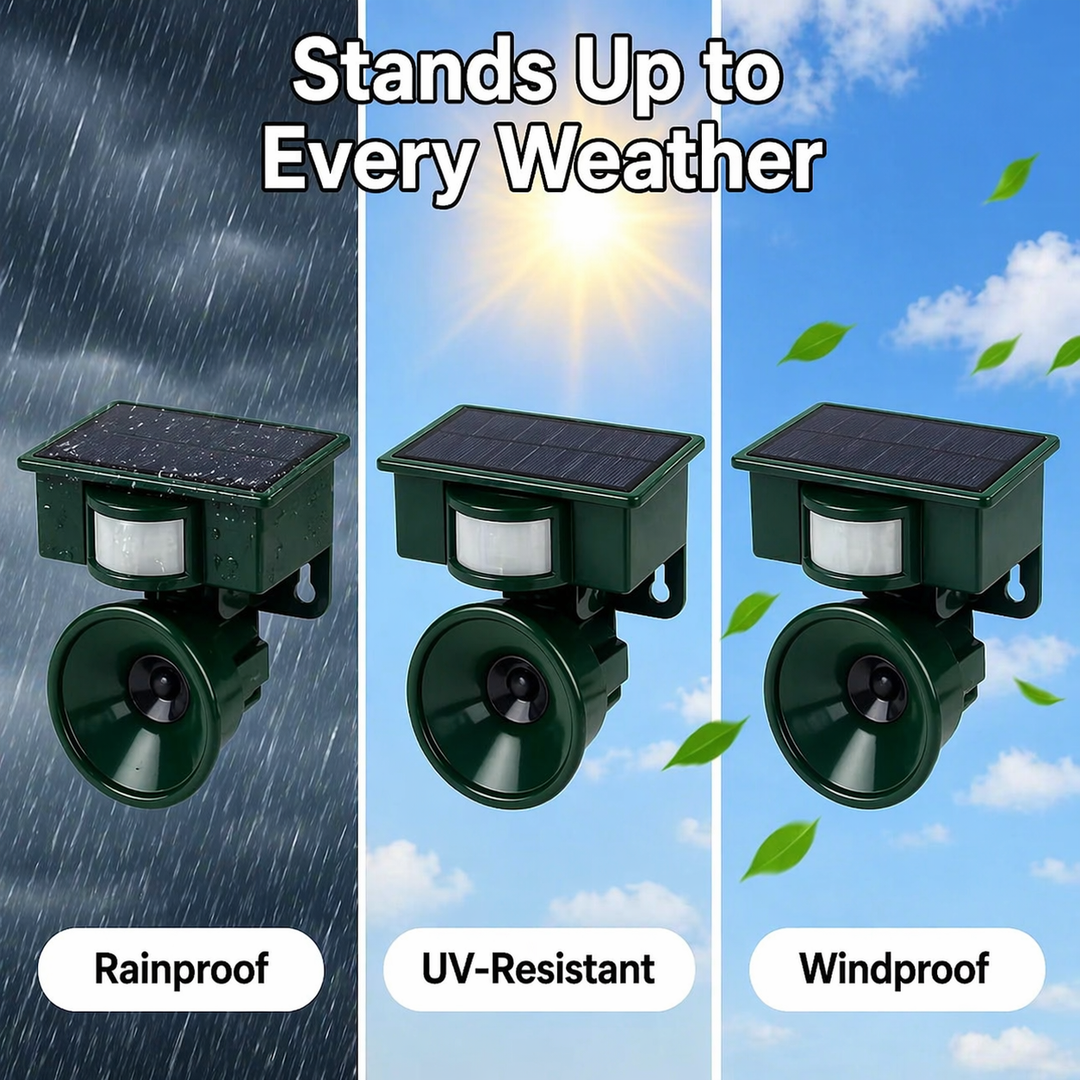 Bird Deterrent Device | Solar-Powered Sensor | Natural Bird of Prey Calls | Birdfend