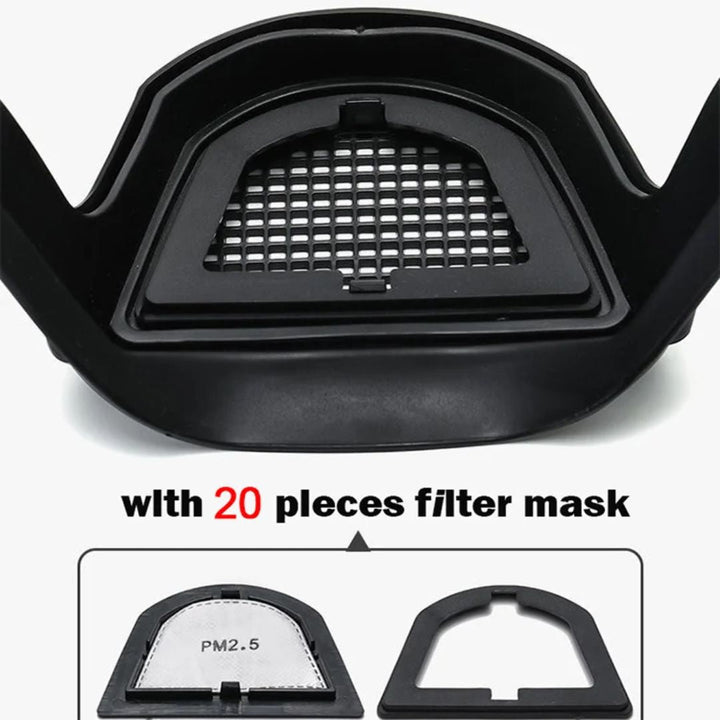 Full-Face Mask with Wide Visor and Adjustable Head Straps