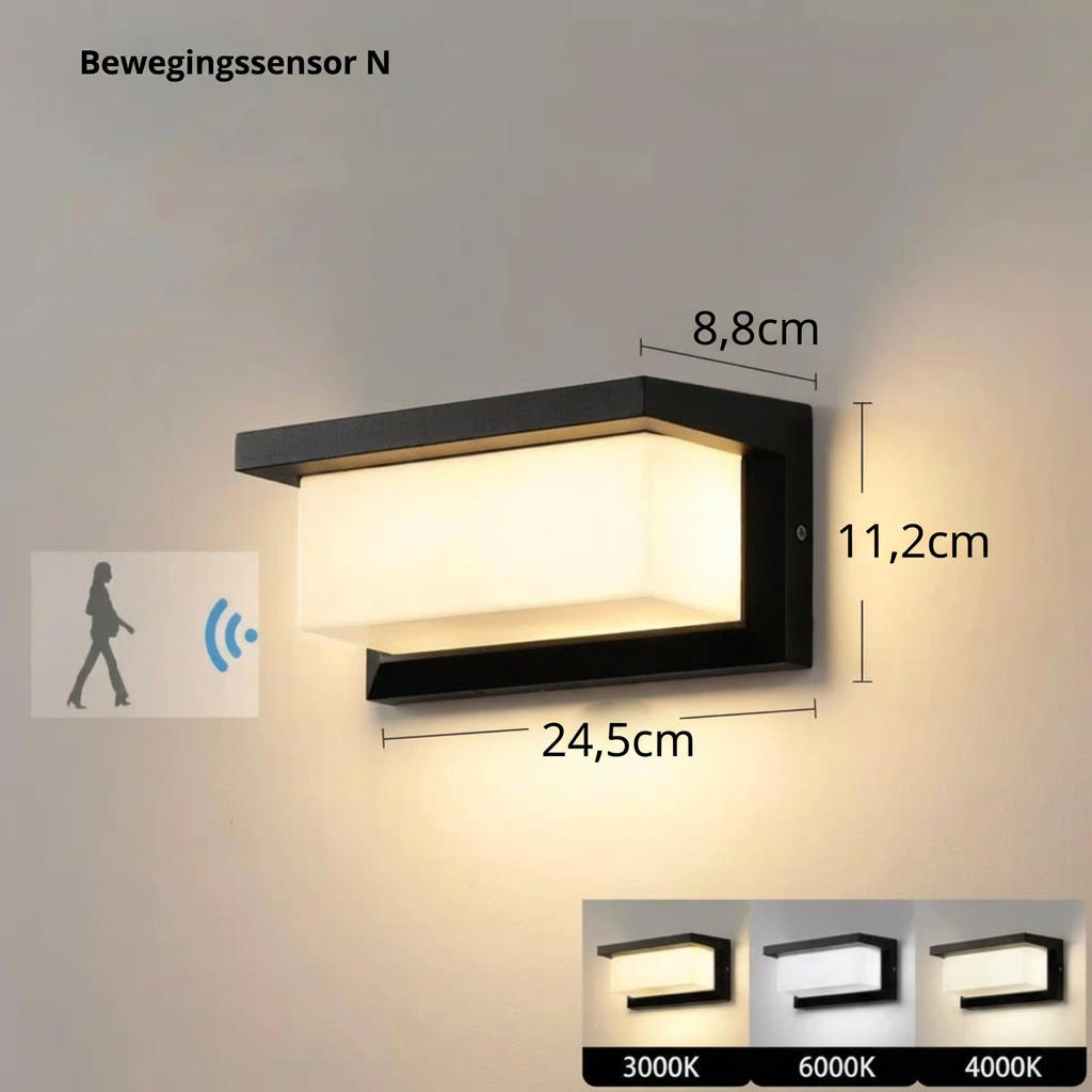 Wall Light | Automatic Motion Sensor | Weatherproof for Entrances and Patios