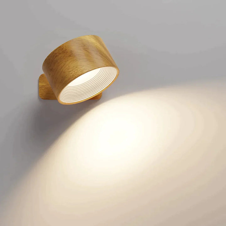 Cordless LED Wall Light with 360° Rotating Head, Touch Dimmer, 3 Colours