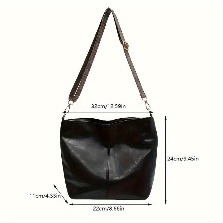 Geometric Oversized Bag – Large-Capacity Shoulder Bag with Retro Style