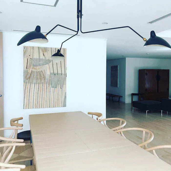 Black Ceiling Lamp with Swivel Arms – Modern Design