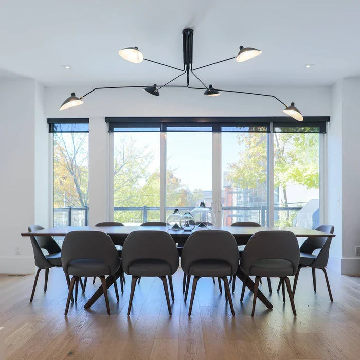 Black Ceiling Lamp with Swivel Arms – Modern Design
