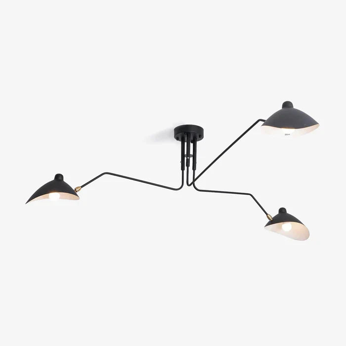 Black Ceiling Lamp with Swivel Arms – Modern Design