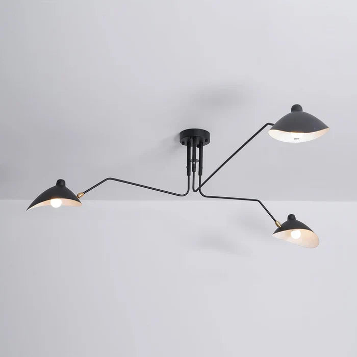 Black Ceiling Lamp with Swivel Arms – Modern Design