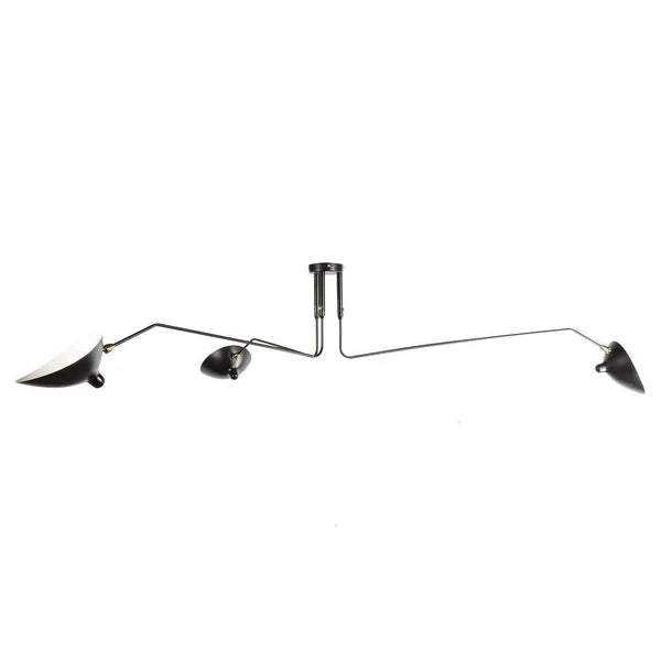 Black Ceiling Lamp with Swivel Arms – Modern Design