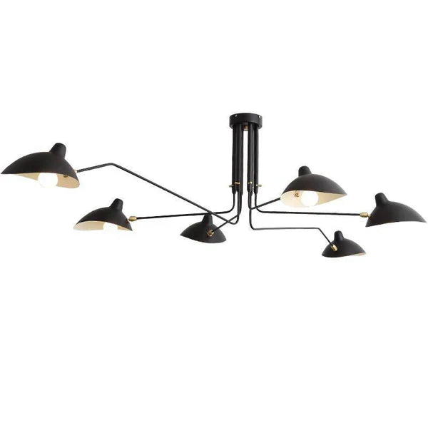 Black Ceiling Lamp with Swivel Arms – Modern Design