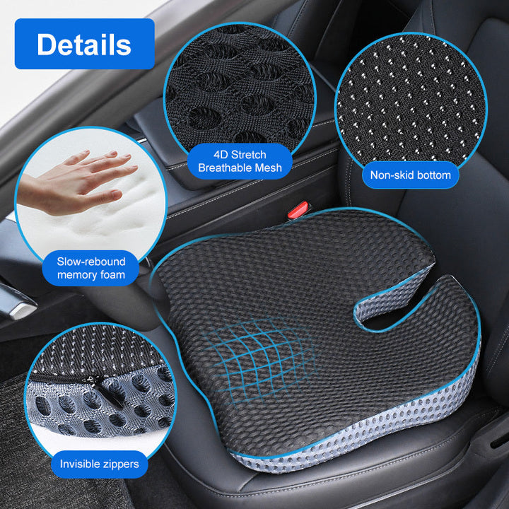 Triangular Ergonomic Car Cushion – Memory Foam Support