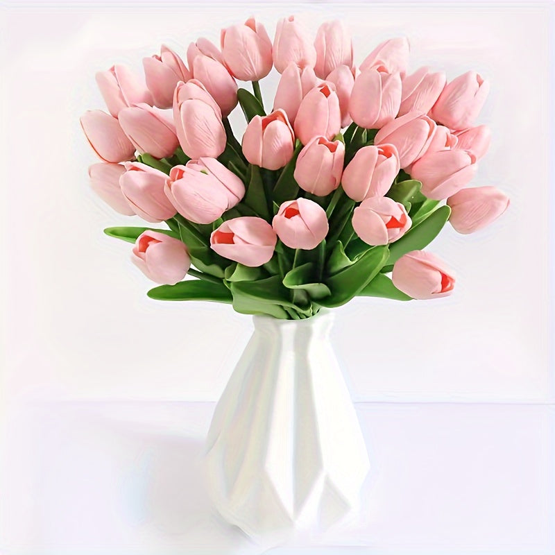 Set mit 15 Realistischen Kunsttulpen – Perfekt für Hochzeiten, Feste und Wohndekoration