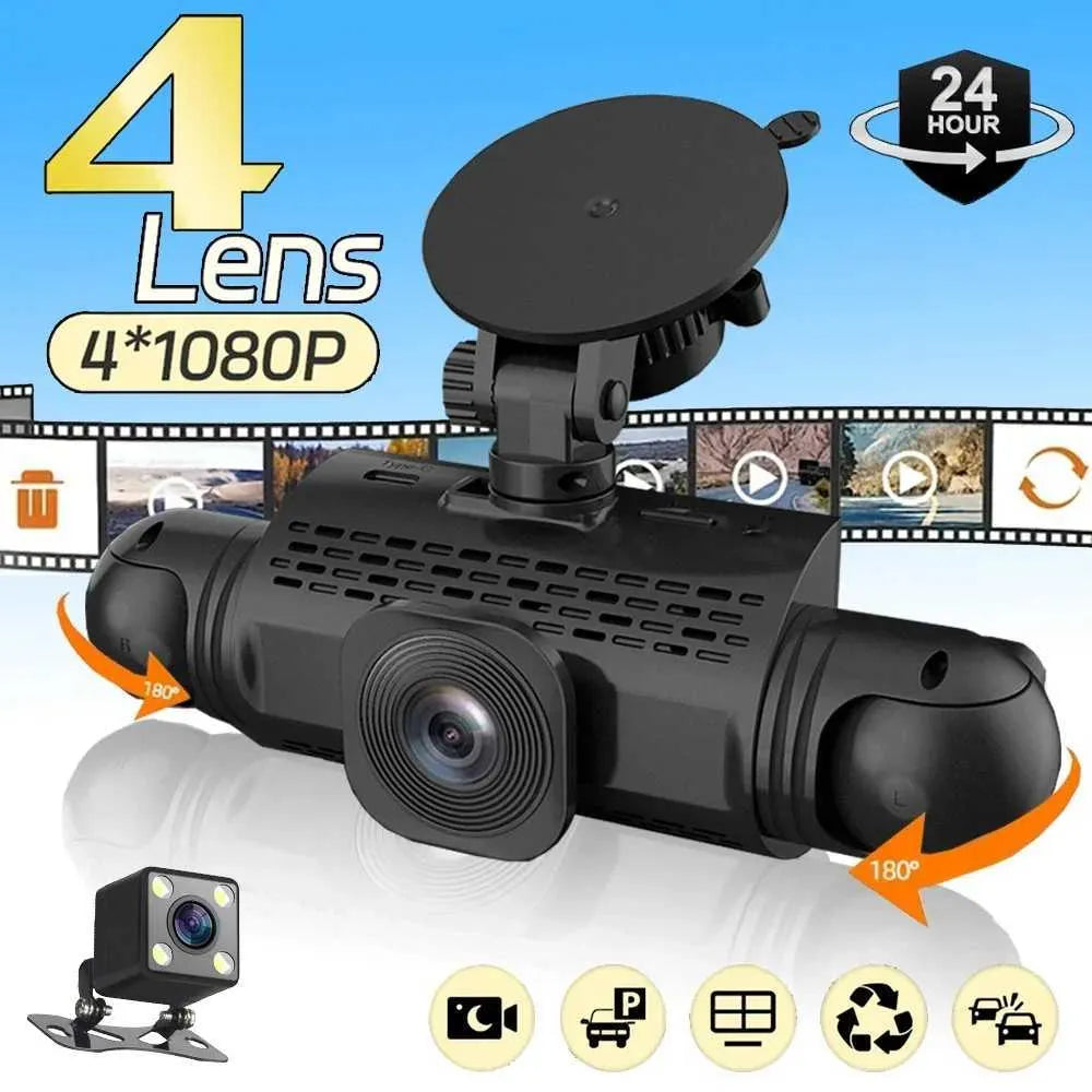 Auto-Dashcam 360° | DashGard Pro CX360 | Full-HD-Fahrtenschreiber mit Nachtsicht & Parküberwachung