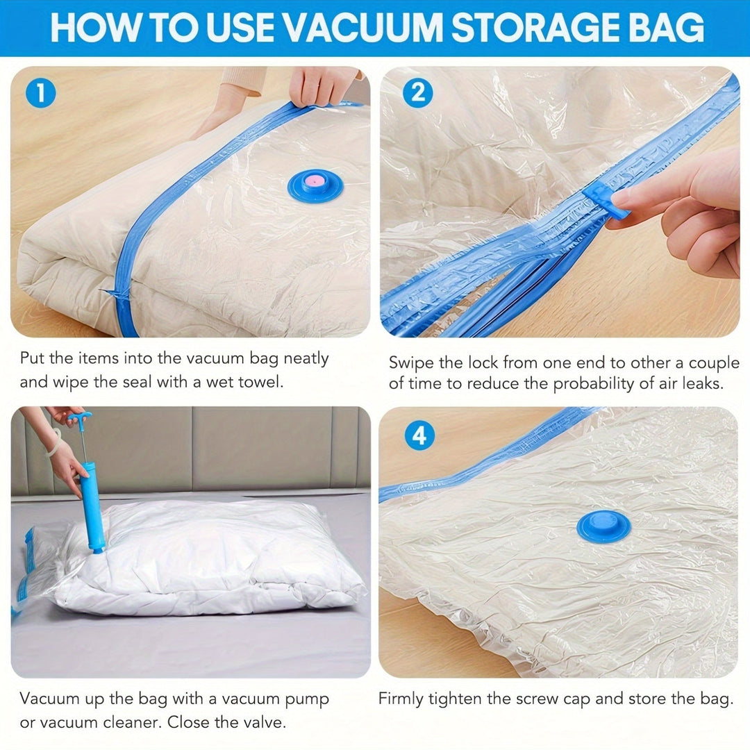 Extra Large Vacuum Storage Bag Set – Reusable, Waterproof and Space-Saving