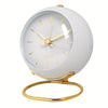 Nordic Silent Desk Clock – Luminous Hands and Metal Frame