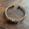 Stylish Gold Charm Bracelet with Adjustable Strap