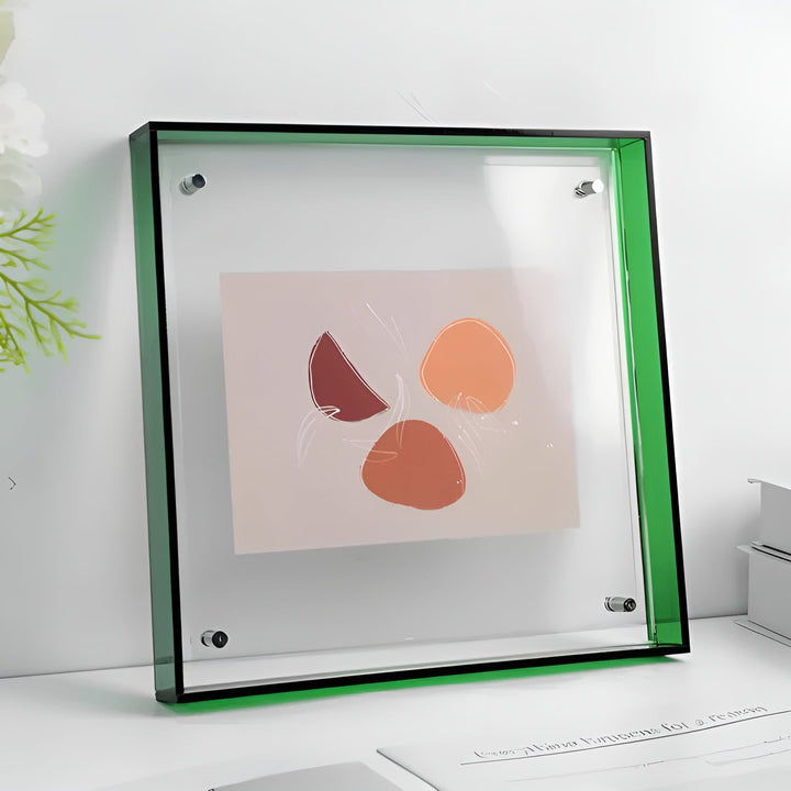 Neon Acrylic Picture Frame – Retro 1980s Style, Modern Decorative Photo Frame