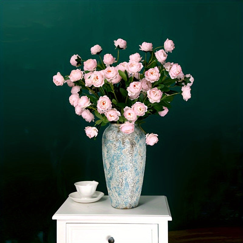 Unique Vintage Ceramic Vase – Handmade Blue Terracotta for an Authentic Look