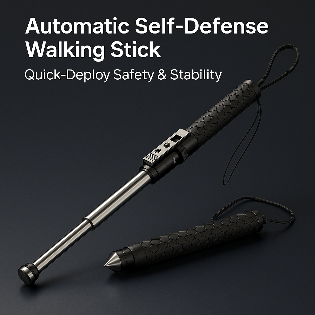 Automatic Self-Defence Walking Stick with Stability Support