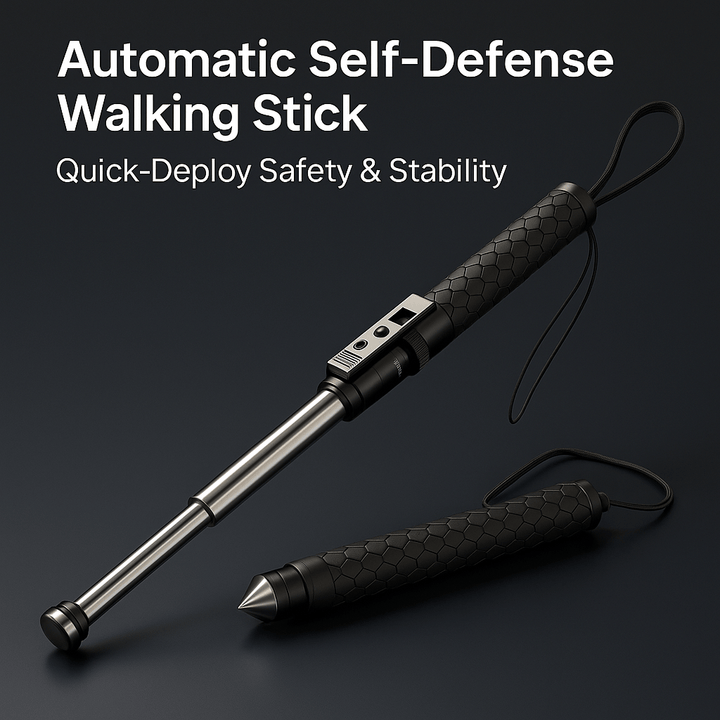 Automatic Self-Defence Walking Stick with Stability Support