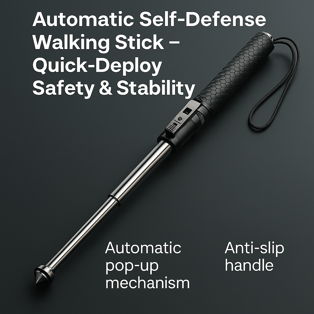 Automatic Self-Defence Walking Stick with Stability Support