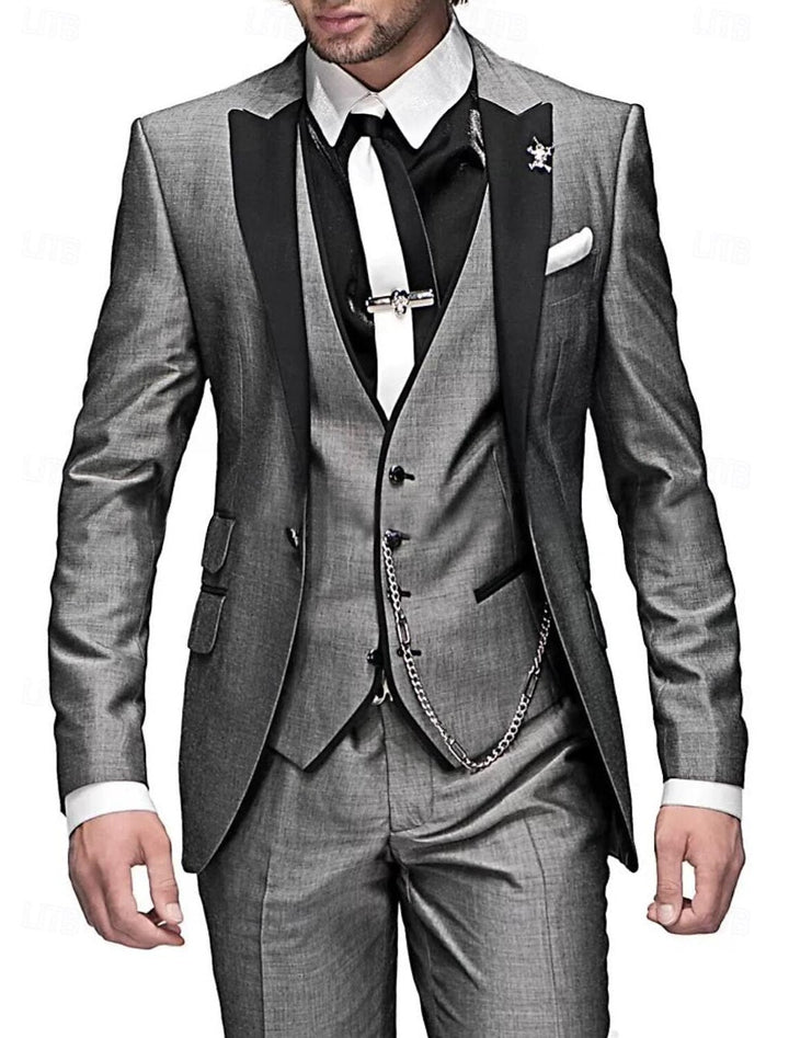 Elegant, tailored three-piece men's suit set for special occasions