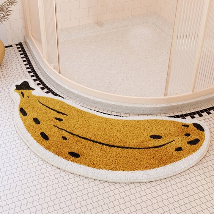 Rutschfeste Badematte mit Bananen- oder Auberginen-Design - ZestPad