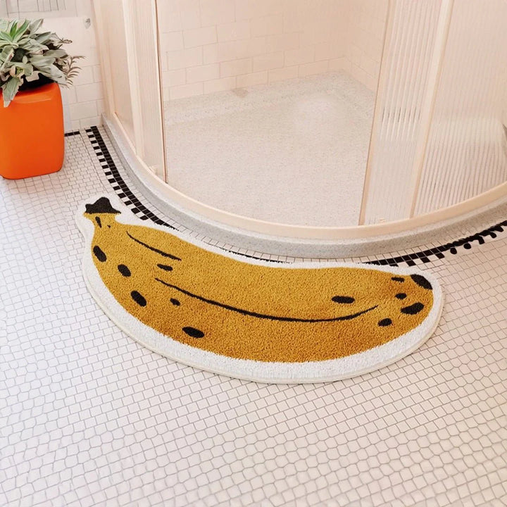 Rutschfeste Badematte mit Bananen- oder Auberginen-Design - ZestPad