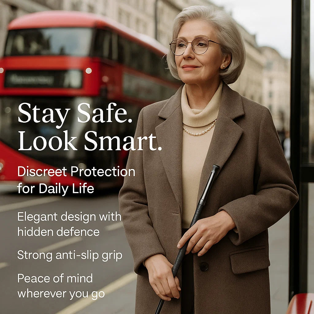 Automatic Self-Defence Walking Stick for Hiking and Urban Safety
