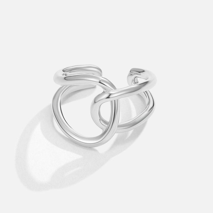 Elegant silver ring with subtle cubic zirconia details
