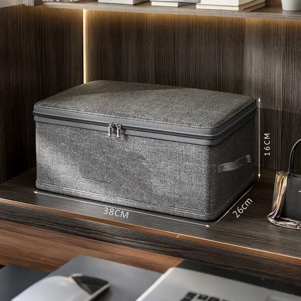 Storage Box with Fabric Lid | Foldable and Compact | Faltiva