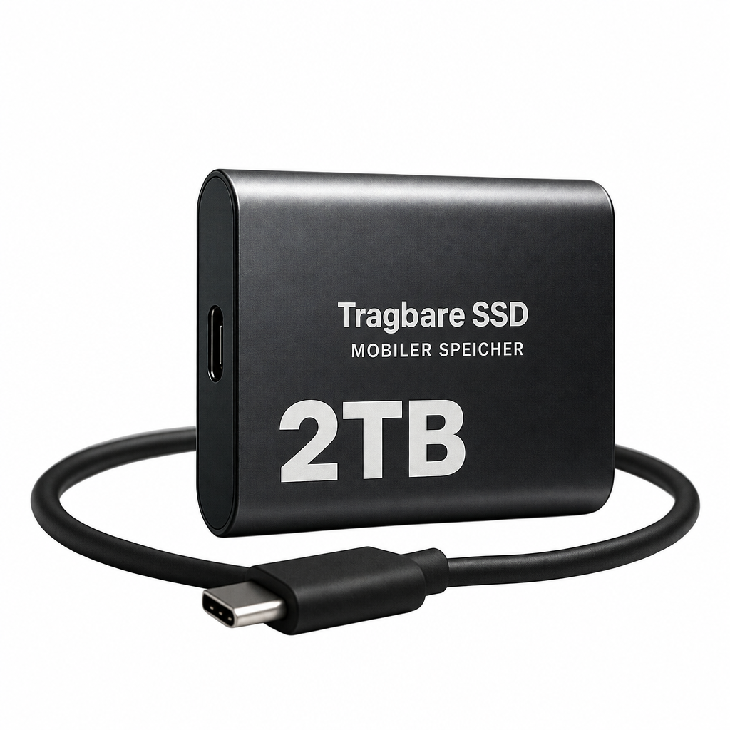 Portable High-Speed SSD, USB-C 1050 MB/s (2 TB)