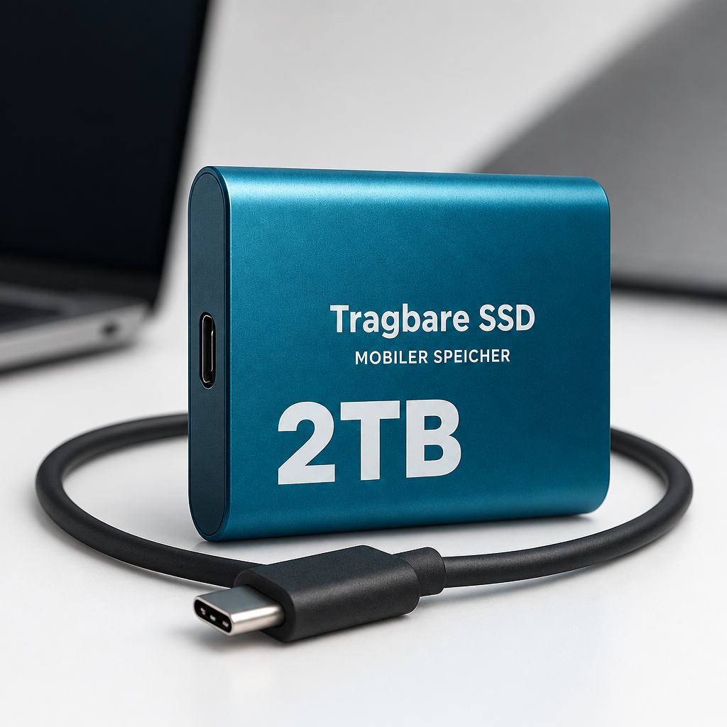 Portable High-Speed SSD, USB-C 1050 MB/s (2 TB)