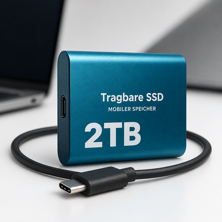 Portable High-Speed SSD, USB-C 1050 MB/s (2 TB)