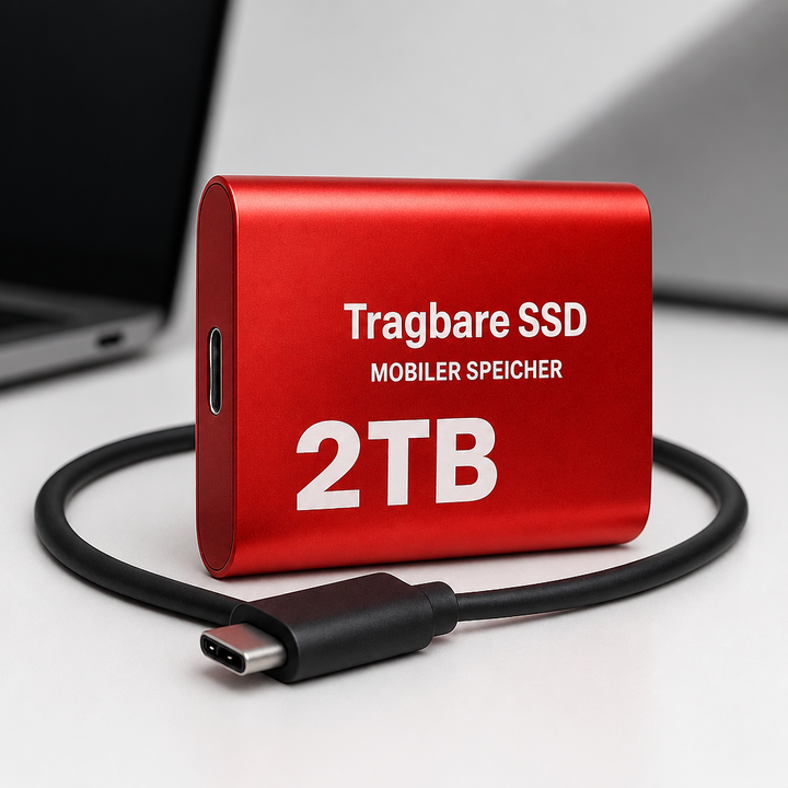 Portable High-Speed SSD, USB-C 1050 MB/s (2 TB)