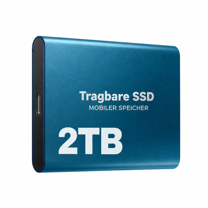 Portable High-Speed SSD, USB-C 1050 MB/s (2 TB)
