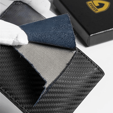 Men's Slim RFID Wallet | Leather Card Holder | Black