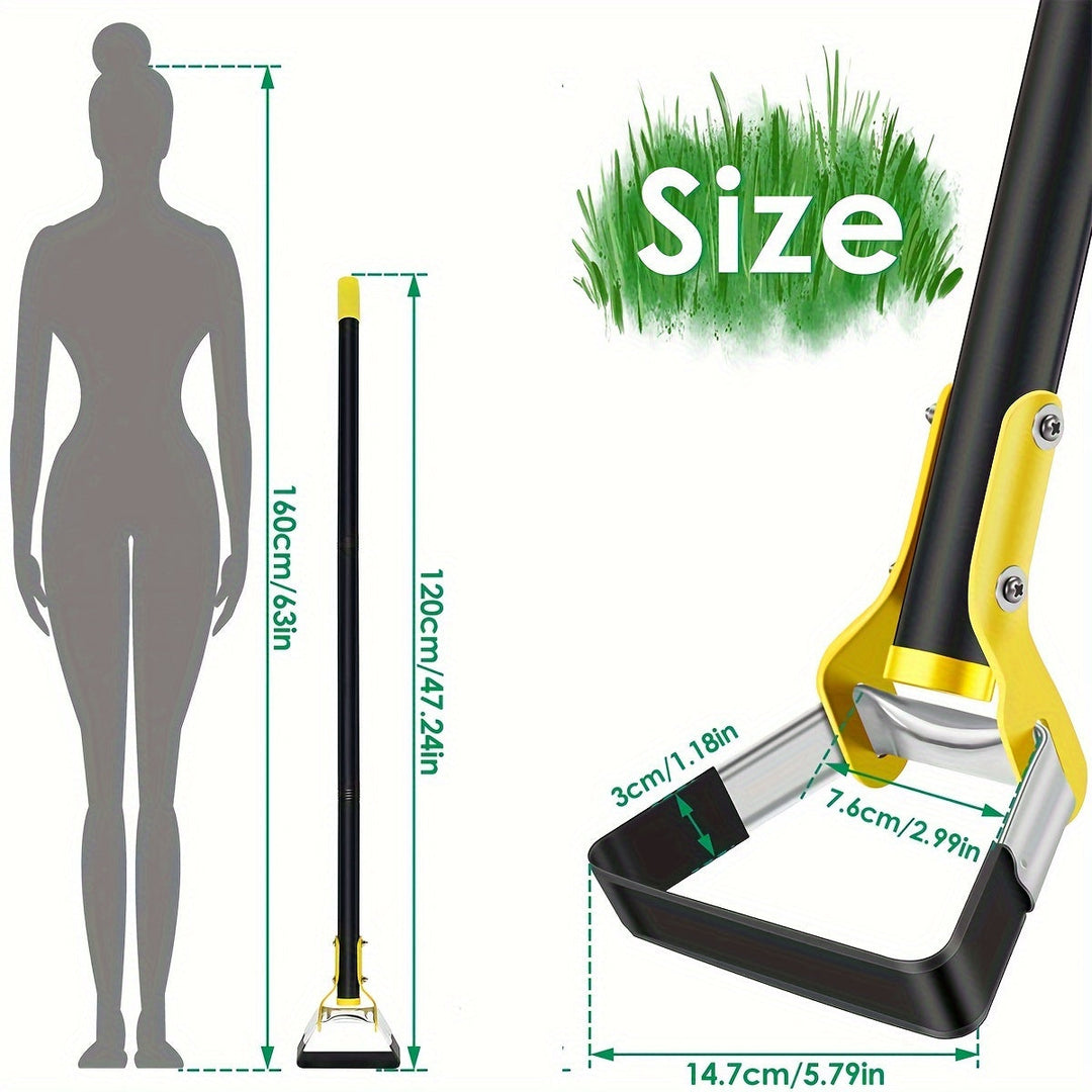 Ergonomic Stainless Steel Garden Tool with Triangular Head – For Weeding and Soil Cultivation